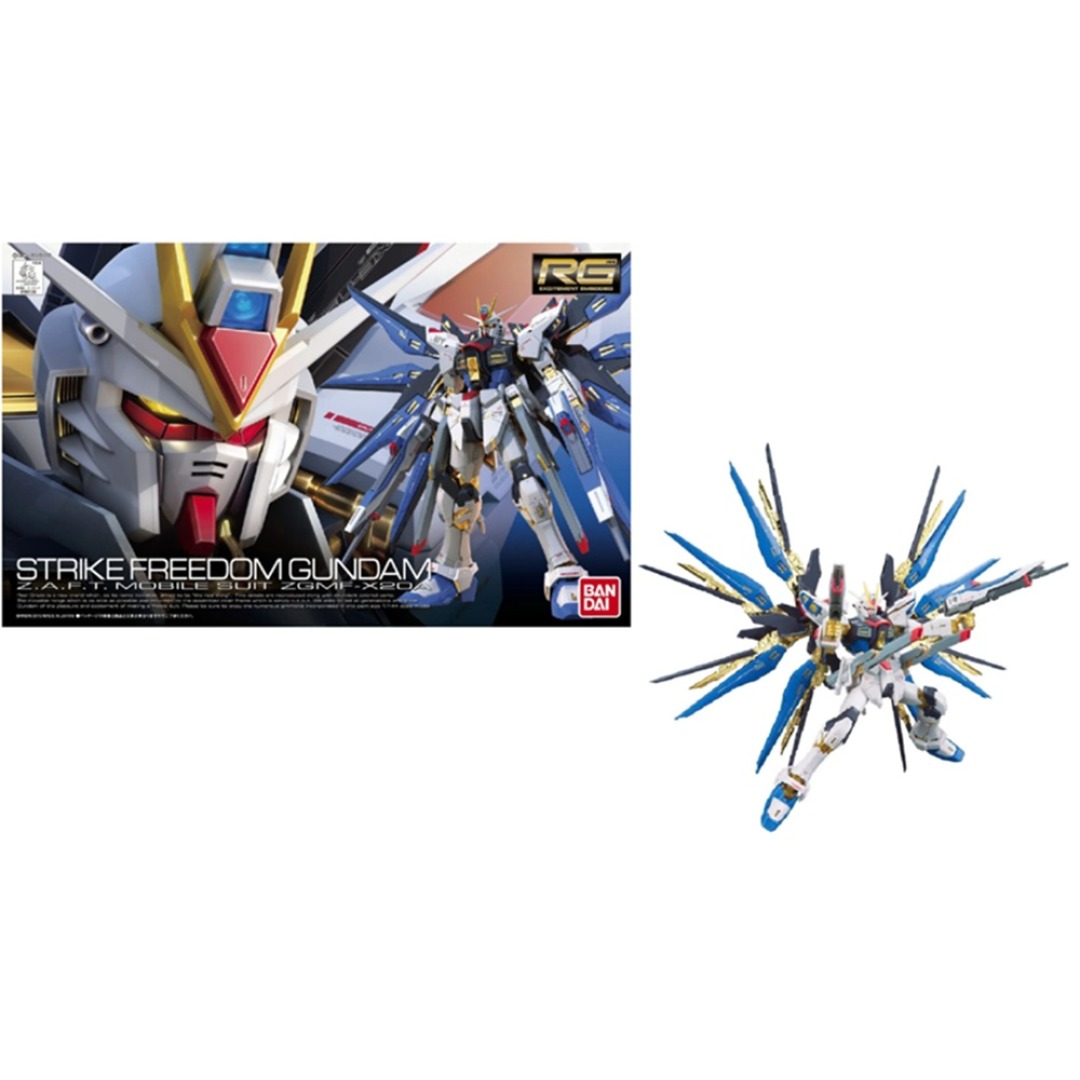 c3109fe8acabbeb9f988f9b8cac68a32.jpg Gundam ZGMF-X20A Strike Freedom RG Bandai Model Kit - Image 1