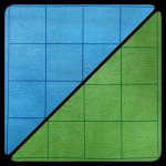Chessex Battlemat Reversive Blue/Green 1" Squares (23.5" x 26")