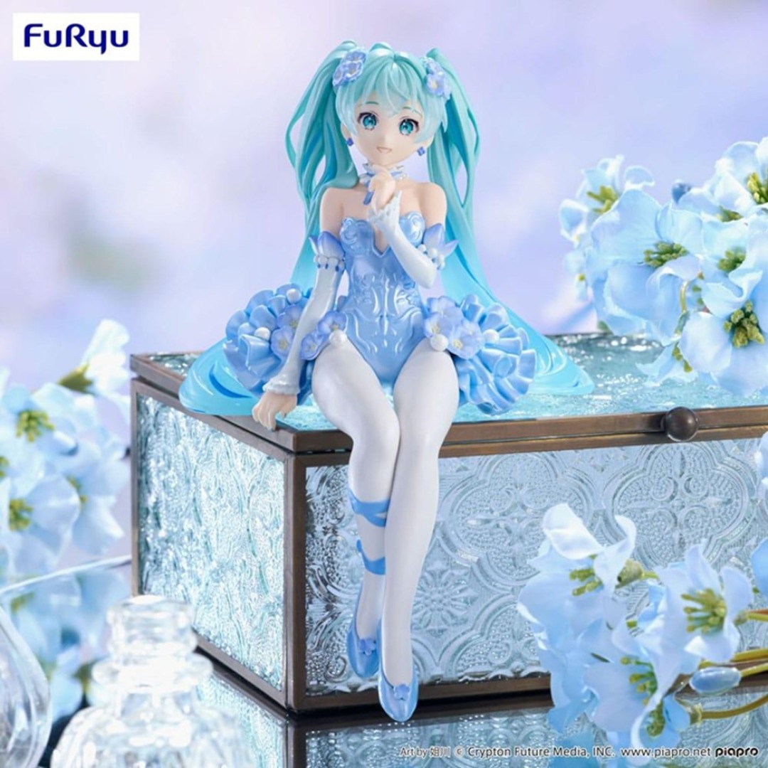 c49480586c6ed3b457a94cd689b3752e.jpg Hatsune Miku Flower Fairy Nemophila Noodle Stopper Furyu Figure - Image 1