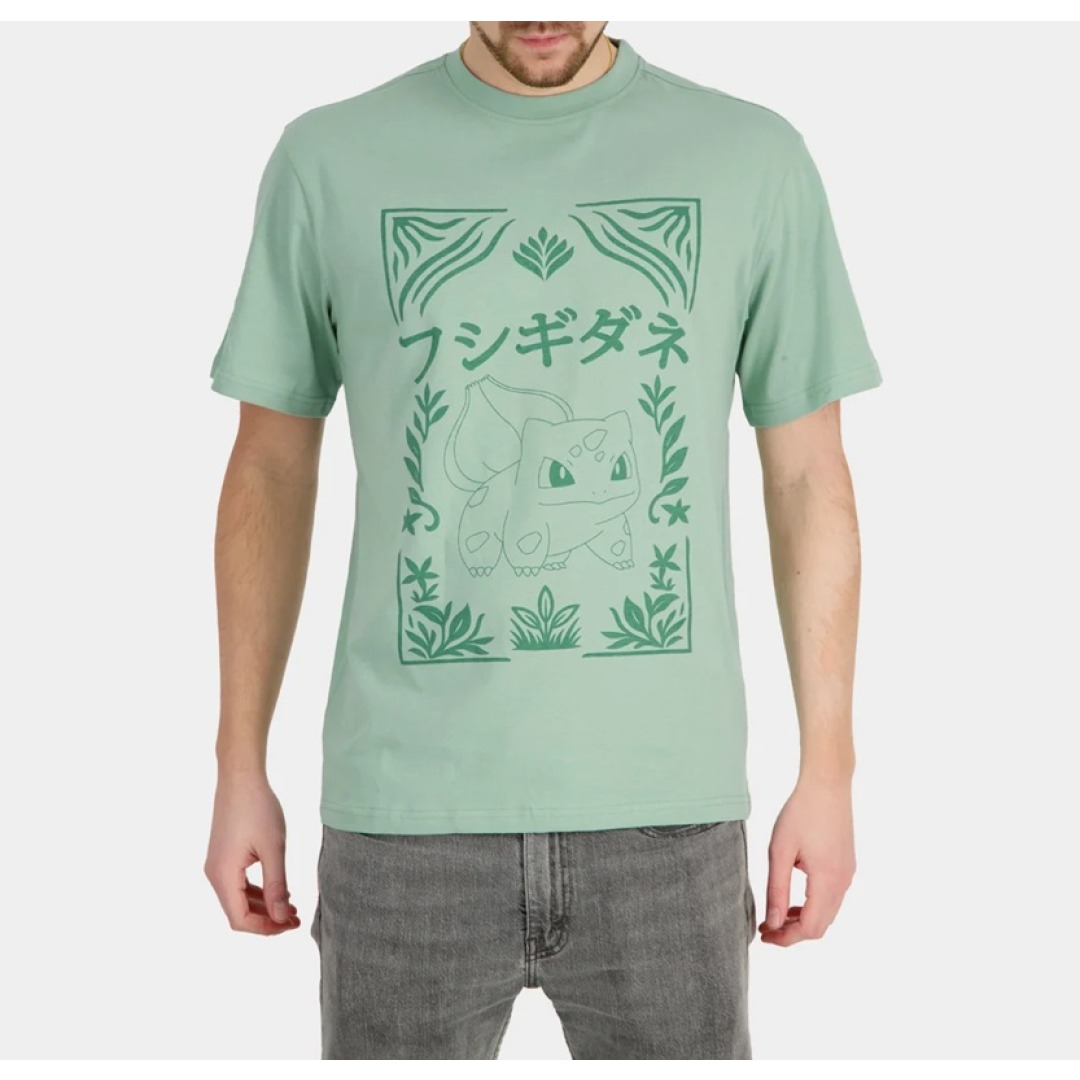 c8a930d14ce2e5b6a23f0f25e2b21880.jpg Pokemon Bulbasaur Green T-Shirt (S) - Image 1