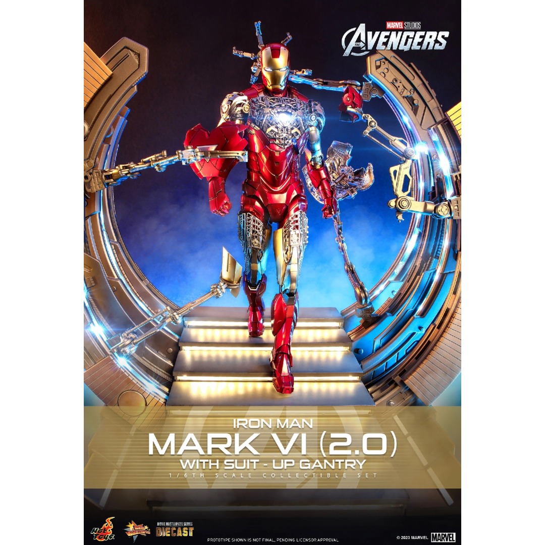 cdf3e0d80dc910f981d6e9d198d8d8ed.jpg Marvel Avengers Iron Man Mark VI (2.0) Deluxe Edition Sixth Scale Hot Toys Figure - Image 1