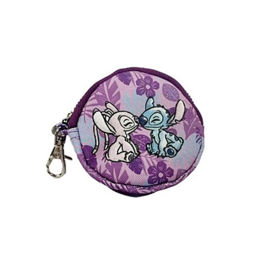 cec7e8a6a1aba8512d0721a48ae557f2.jpg Disney Stitch & Angel Ohana Purple Coin Purse - Image 1