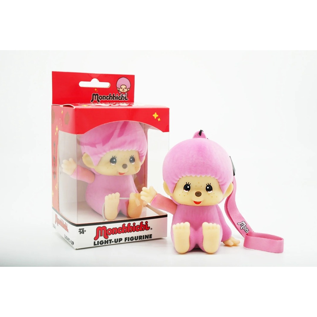 d002f162cab6f6ad560f706657f07fe3.jpg Moncchichi LED Light-Up Pink Figure - Image 1