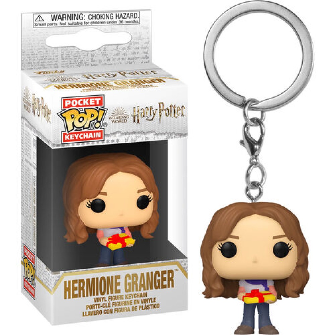 d1dc102afb21ac935554499f174587ce.jpg Pocket POP! Keychain Harry Potter - Hermione Granger Holiday - Image 1