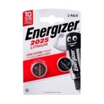 Energizer 2025 Lithium 2 Pack Batteries