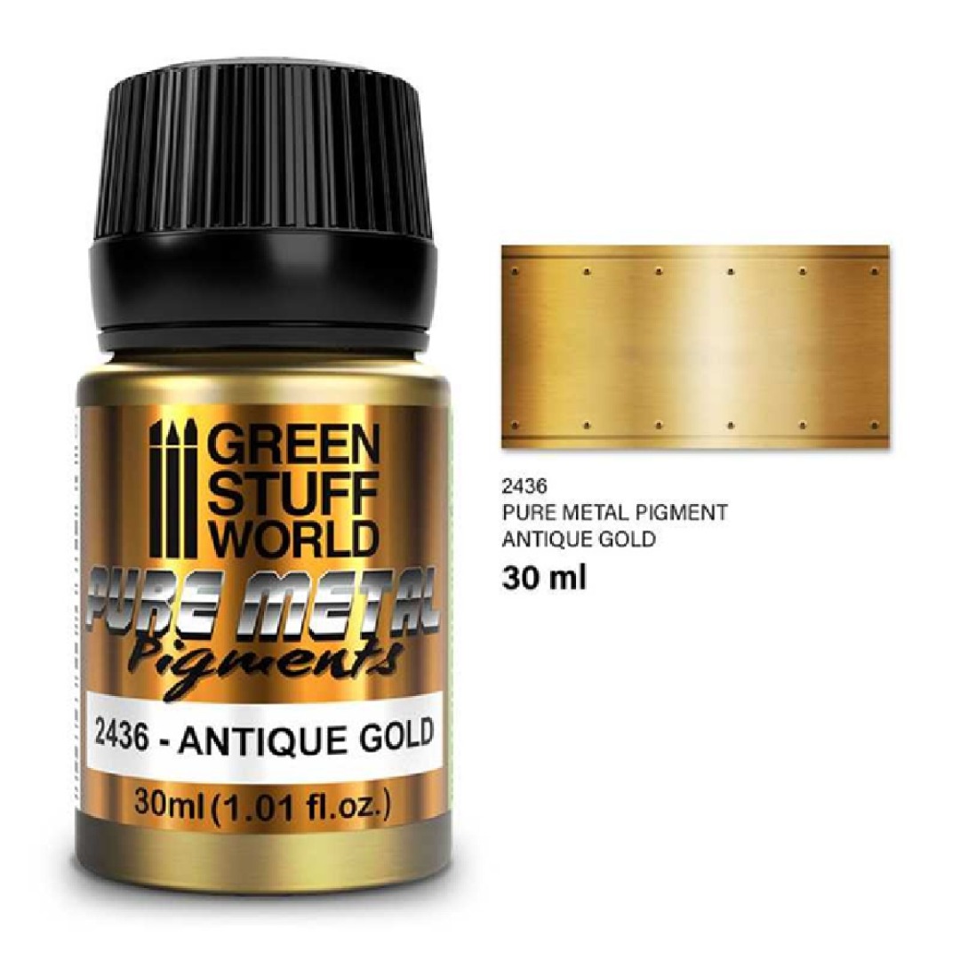 d68c59642b4a5c1299290b94b707e06a.jpg Green Stuff World Pure Metal Pigments Antique Gold 30ml - Image 1