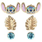 Disney Stitch Blue & Gold 3 Pairs of Studs Earrings