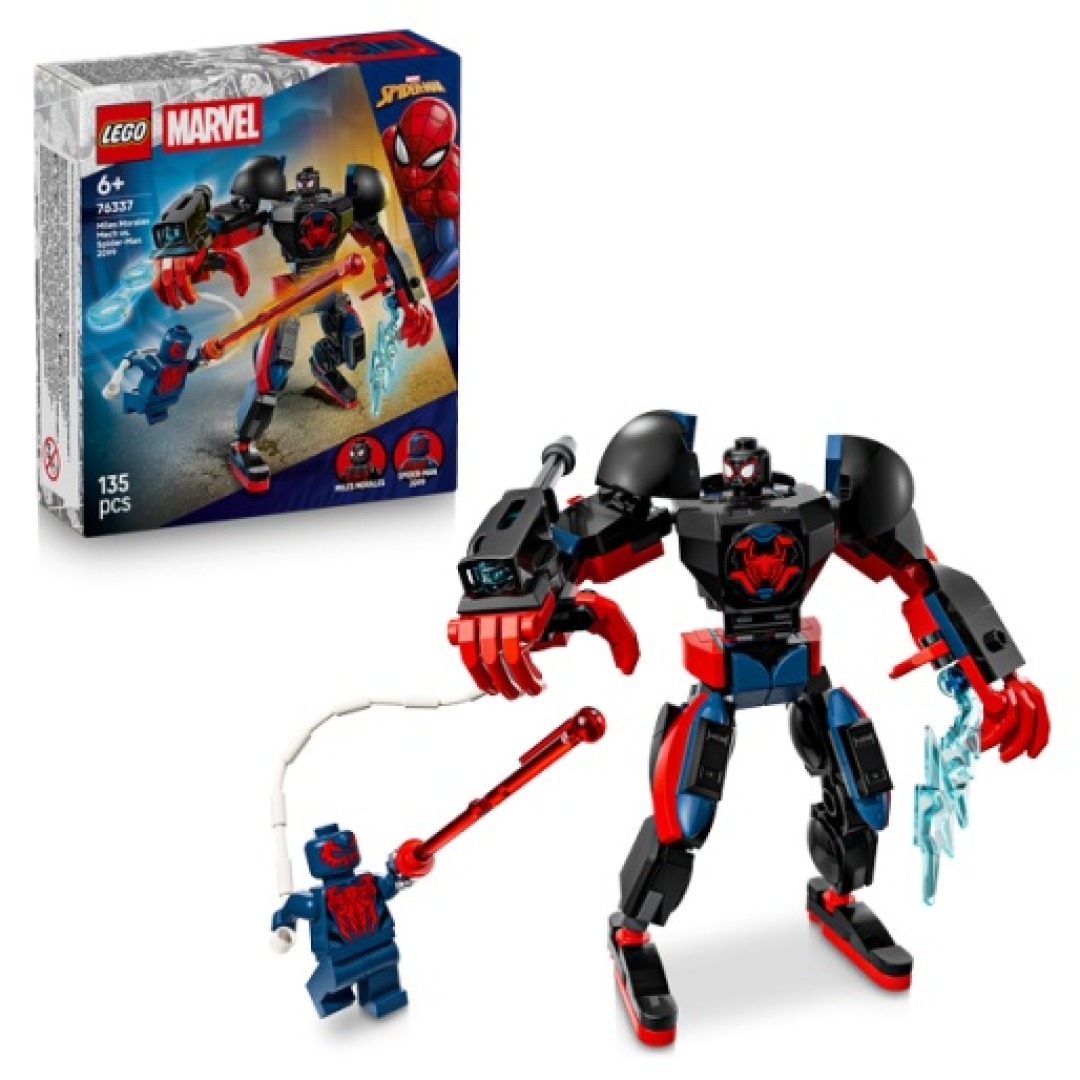 dee63623e5a0e8e2be956fe03f84b87e.jpg LEGO Marvel 76337 Miles Morales Mecha vs Spider-Man 2099 - Image 1