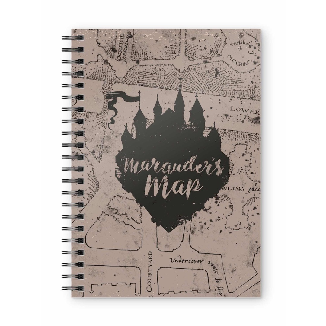 df0b148a631e12f5ae99981ec4059252.jpg Harry Potter Marauder's Map A5 Spiral Notebook - Image 1