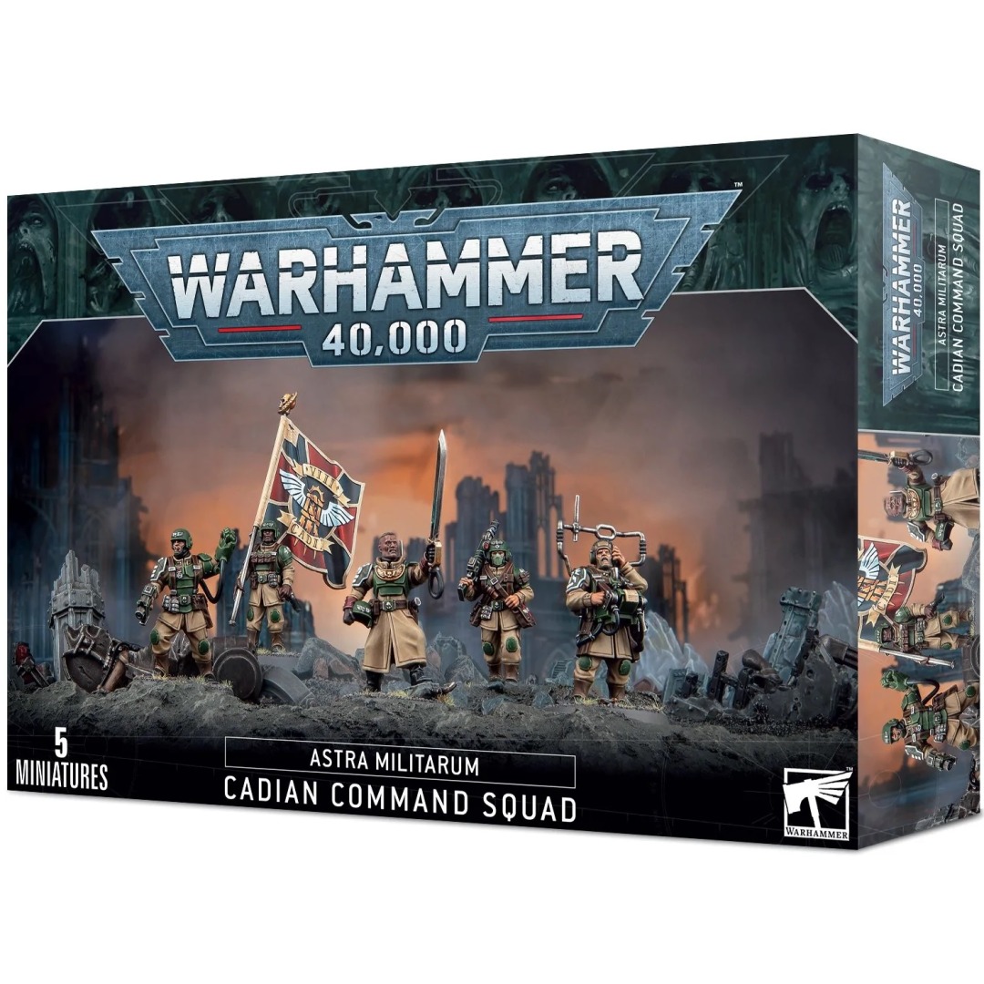 e06e4e19dd1c1d96f6d4b9294c1cc330-1.jpg Warhammer 40,000 Astra Militarum Cadian Command Squad (47-09) - Image 1