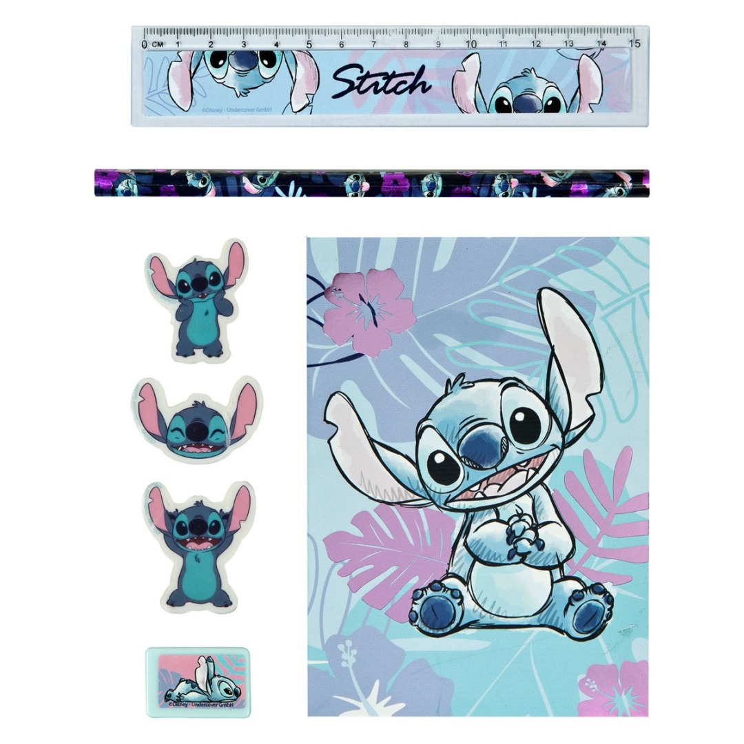 e0c24ca3f5baa48e0de57cc96d17cb11.jpg Disney Stitch Watercolor Stationery Set - Image 1