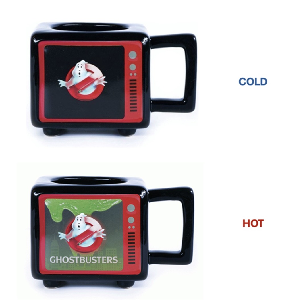 e35a281db81dcb99f17e627c5ee90b26.jpg Ghostbusters I Ain't Afraid Retro TV Heat Change Mug 500ml - Image 1