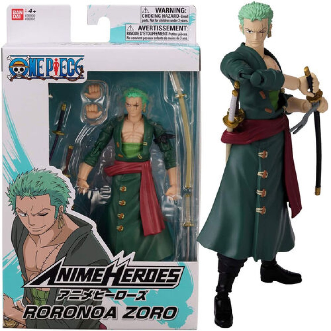 e3cc36aecfd9b51aeb5306dbcb57d369.jpg One Piece Anime Heroes Roronoa Zoro Bandai Figure - Image 1