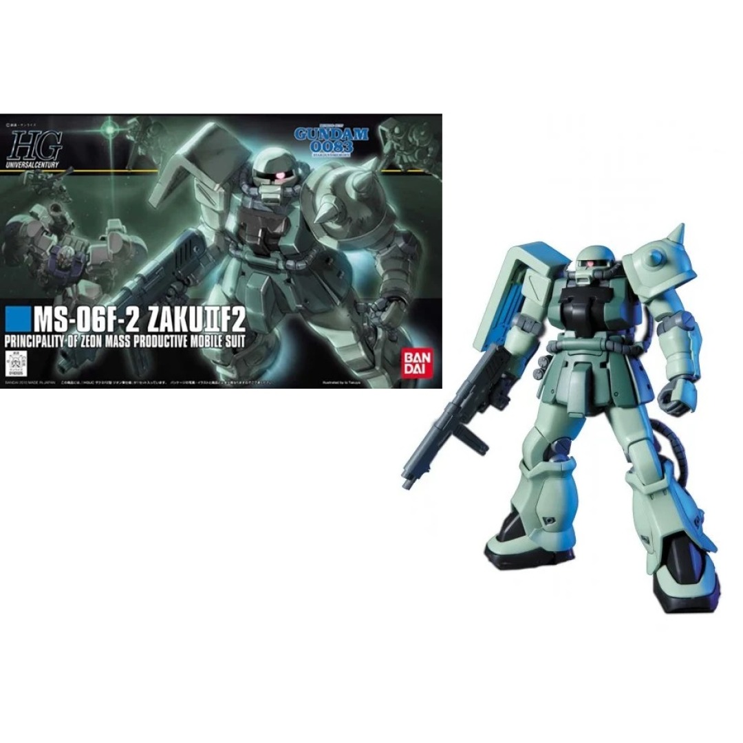 e568d3b67f3dcfa2de7b110574b70c0f.jpg Gundam MS-06F-2 Zaku IIF2 Zeon M.P.M.S HGUC 1/144 Bandai Model Kit - Image 1
