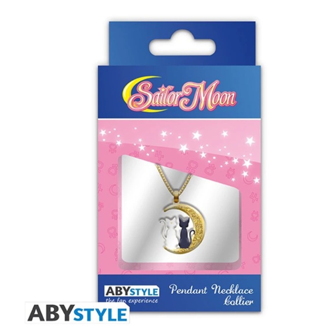 e76e5929c8241d557949fd2ce8d0d889-1.jpg Sailor Moon Cats on The Moon Necklace - Image 1