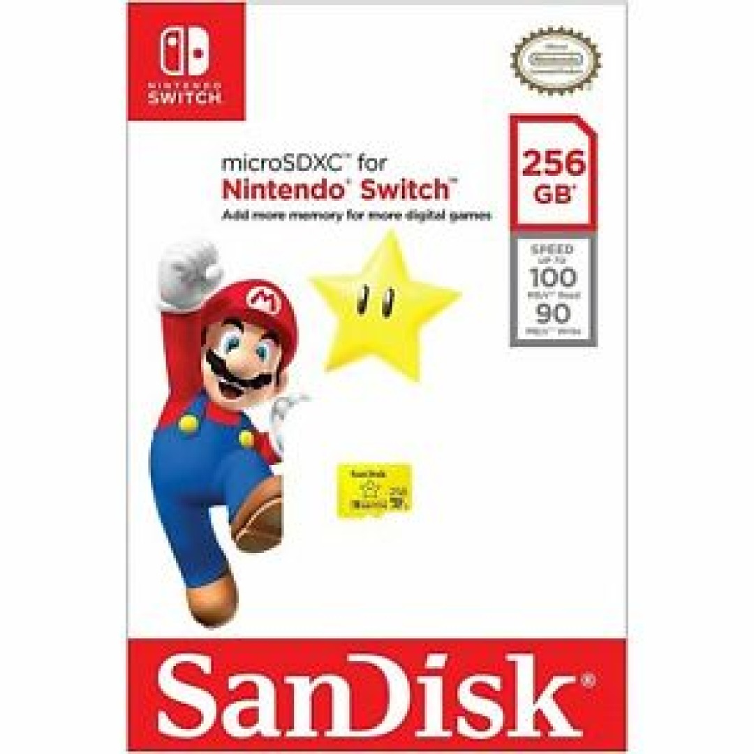 ea3c6d54e5a86fb1b3896bf9225acfdf.jpg Sandisk Nintendo Switch micro SDXC Card 256 GB - Image 1