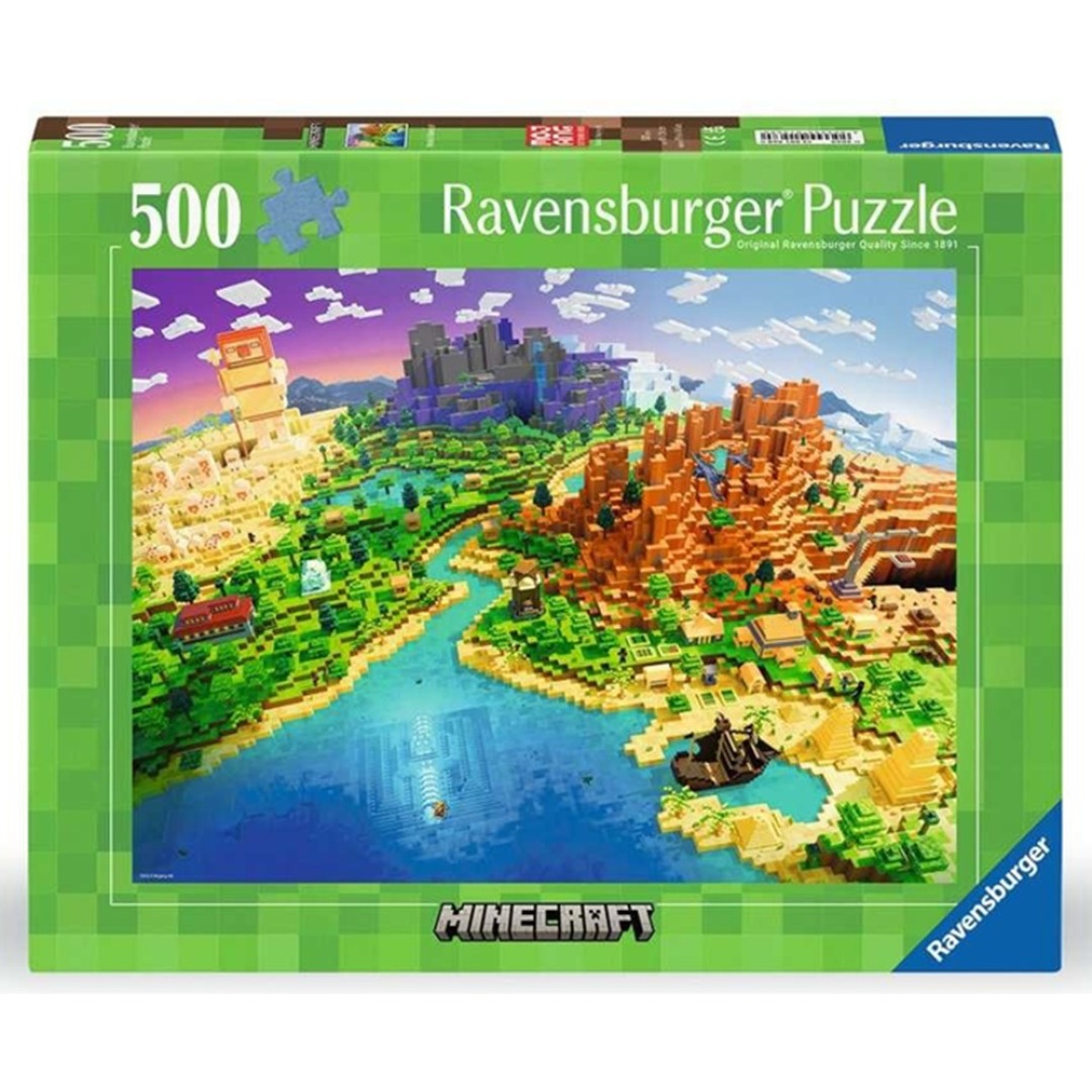 ebbcb993e7e9825ef830e5649c386fca.jpg Minecraft Puzzle 500 Pieces - Image 1