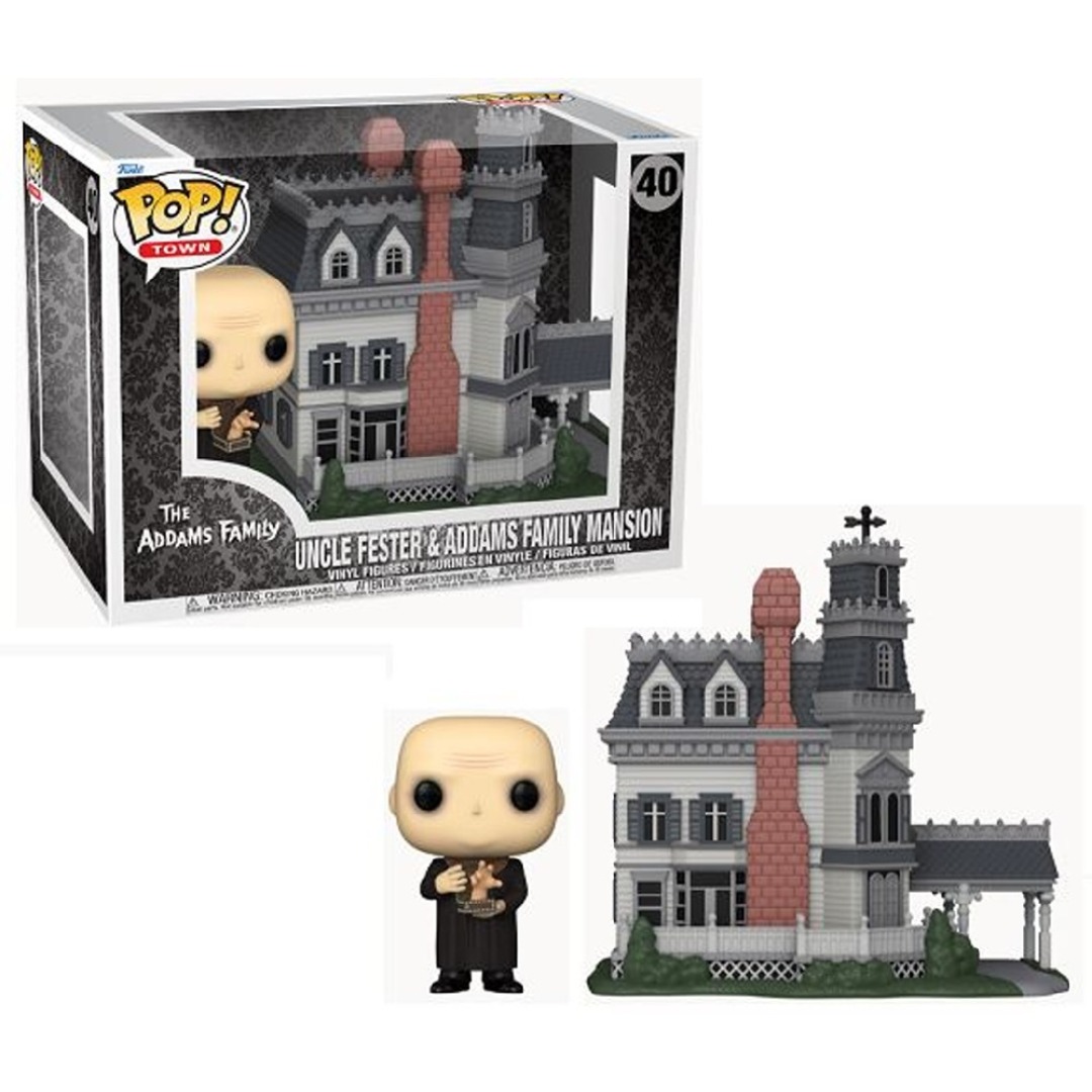ebffc49174cec4947299dd1e638e8a37.jpg Funko POP! The Addams Family N° 40 - Uncle Fester & Addams Family Mansion - Image 1