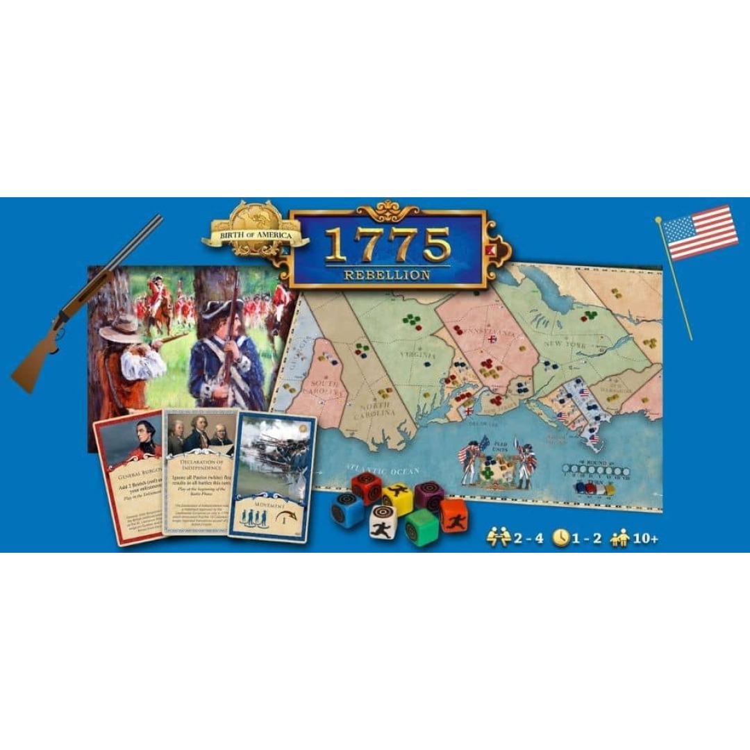 ec549b0374276c42f7006be640646d4b.jpg 1775 Rebellion The American Revolution Board Game - Image 1