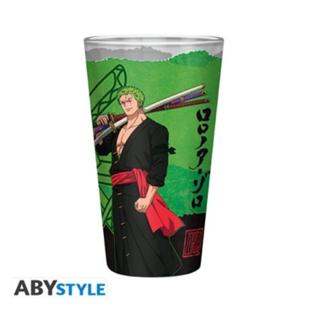 ed58df52aa6bc8bf19813a6a09982455-1.jpg One Piece Zoro XXL Glass 400ml - Image 1