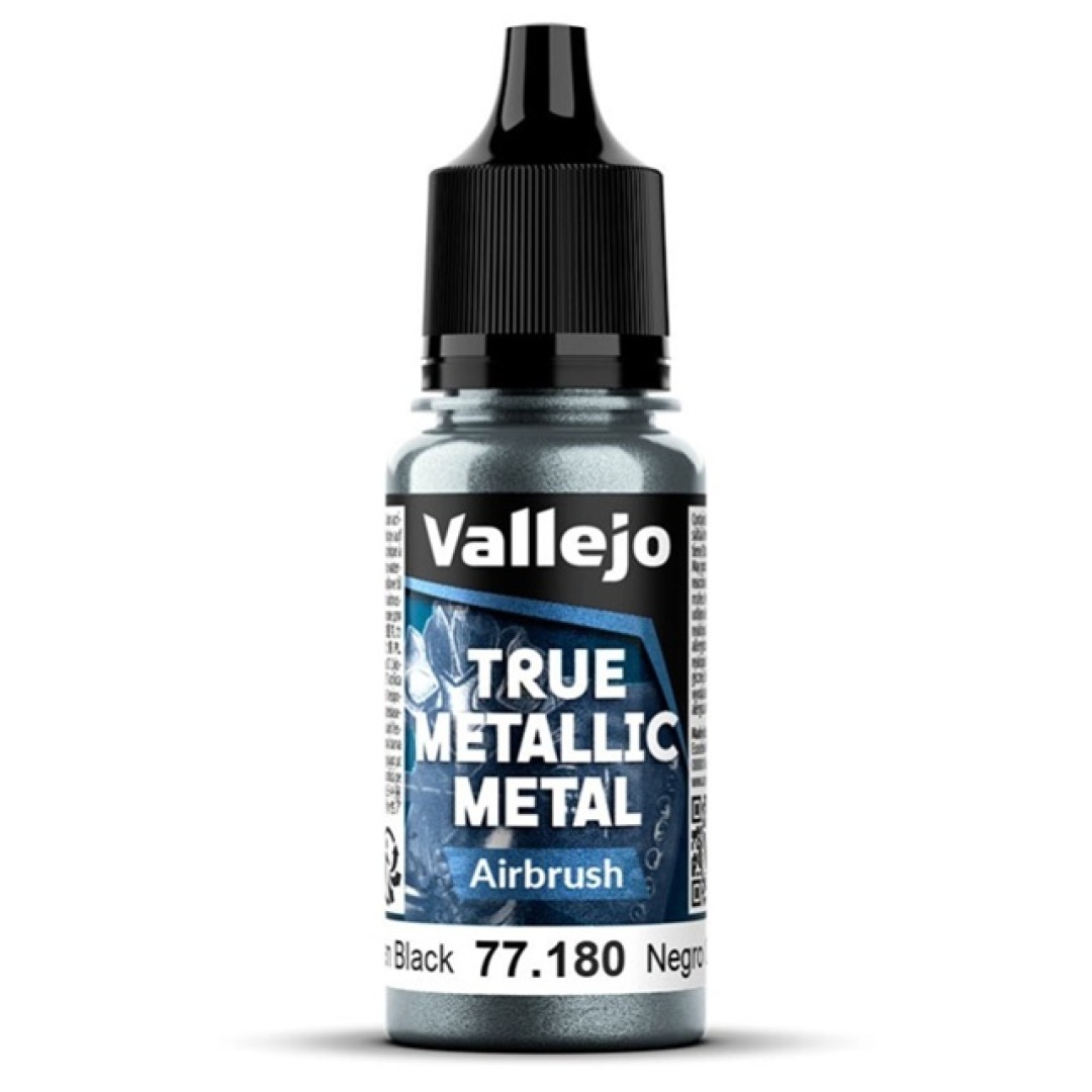 f208c7408fbdc9aeb12e41bb96f10e2e.jpg Vallejo TMM Airbrush Obsidian Black 77.180 - 18ml - Image 1