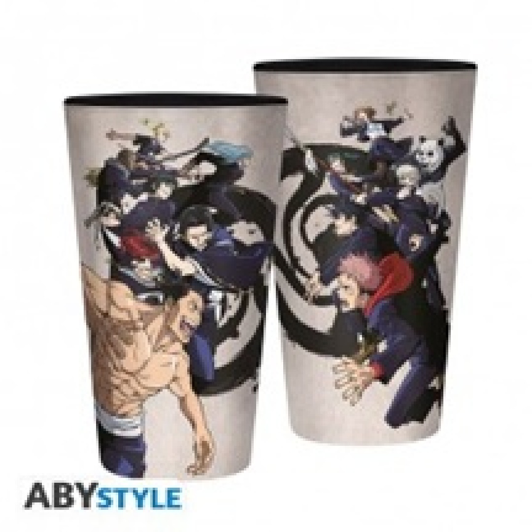 f46a63f752236258a683ebb635fdb97b-1.jpg Jujutsu Kaisen Tokyo vs Kyoto XXL Glass 400ml - Image 1