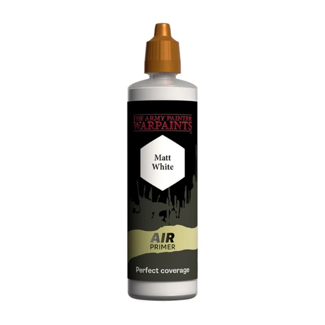 f4b167601bedf3a8cdaa81788d674eb5.jpg The Army Painter Warpaints Air Primer Matt White 100ml - Image 1