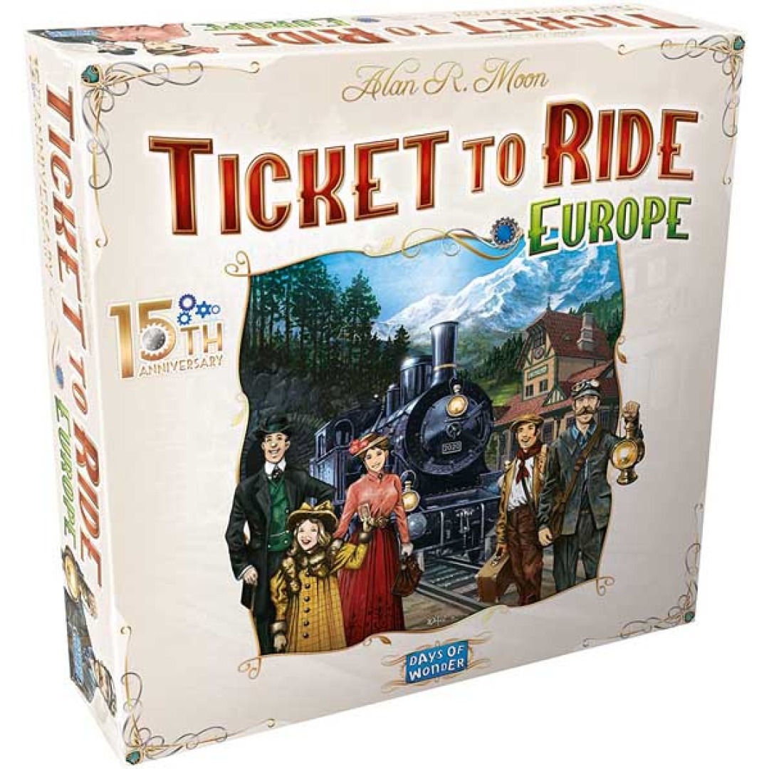 f818ef3ad1340c3f5a82a2859e1fcf6a.jpg Ticket To Ride Europe 15th Anniversary Board Game - Image 1