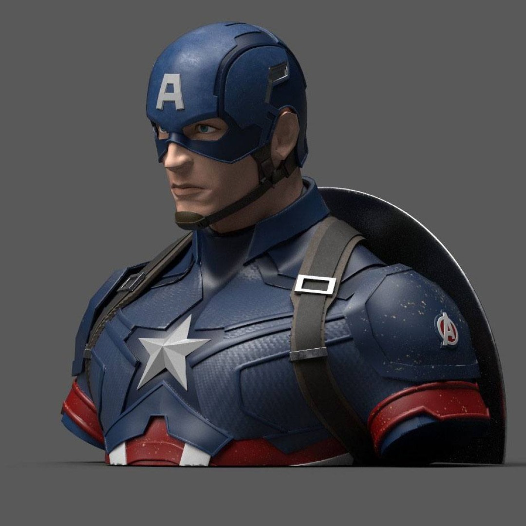 fad7f7cd2a536c6f09a23947b744b580.jpg Marvel Captain America Avengers Endgame Money Bank Bust 20 cm - Image 1