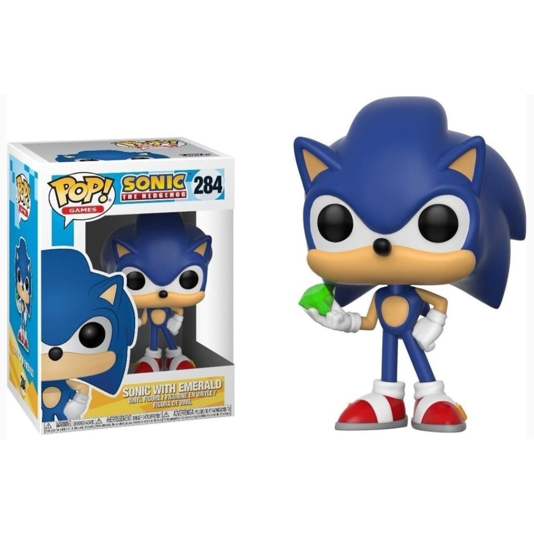 fb9b1c1a71f20a47d6155e078e14636d.jpg Funko POP! Sonic The Hedgehog N° 284 - Sonic With Emerald - Image 1