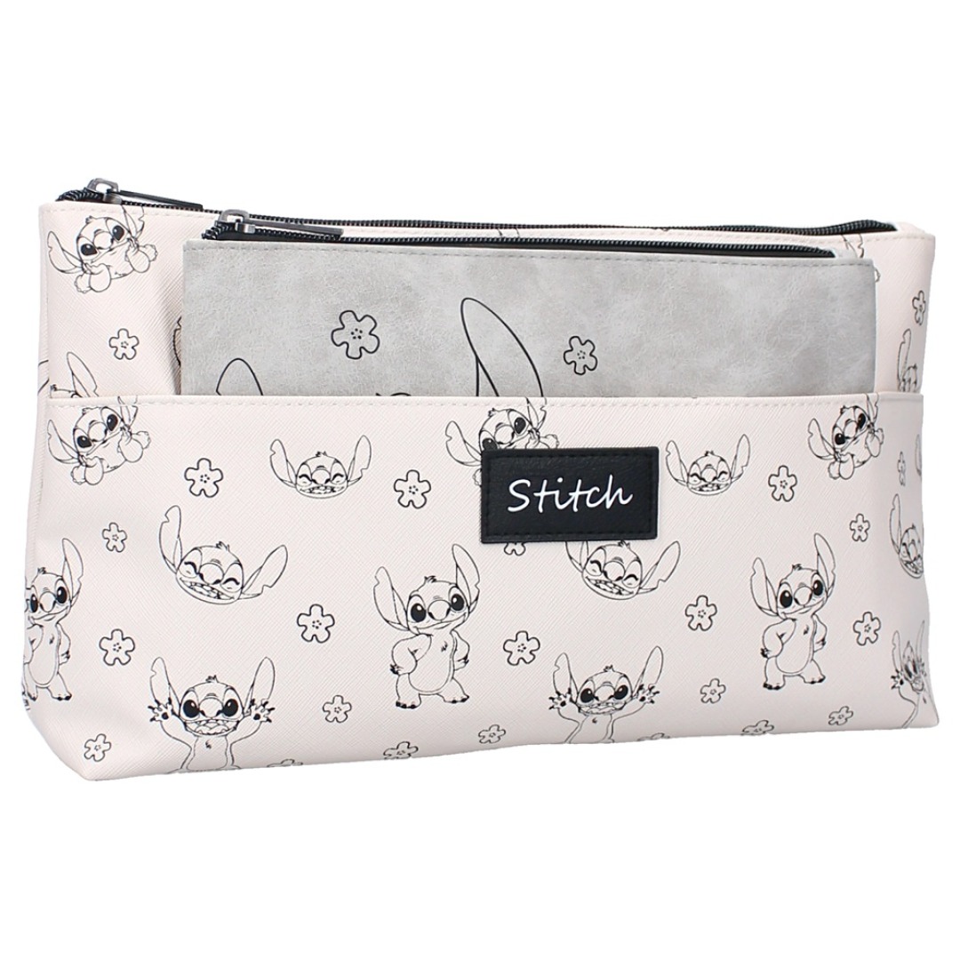 fb9c675b224f1bd76f753651cf5ec4e8.jpg Disney Stitch Cute & Fashion Double Cosmetic Bag 30x18x8cm - Image 1