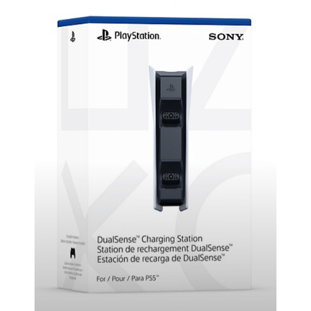 fcc489bbc205e32c90fae9a20ec03da7.png Sony PlayStation 5 DualSense Charging Station White - Image 1