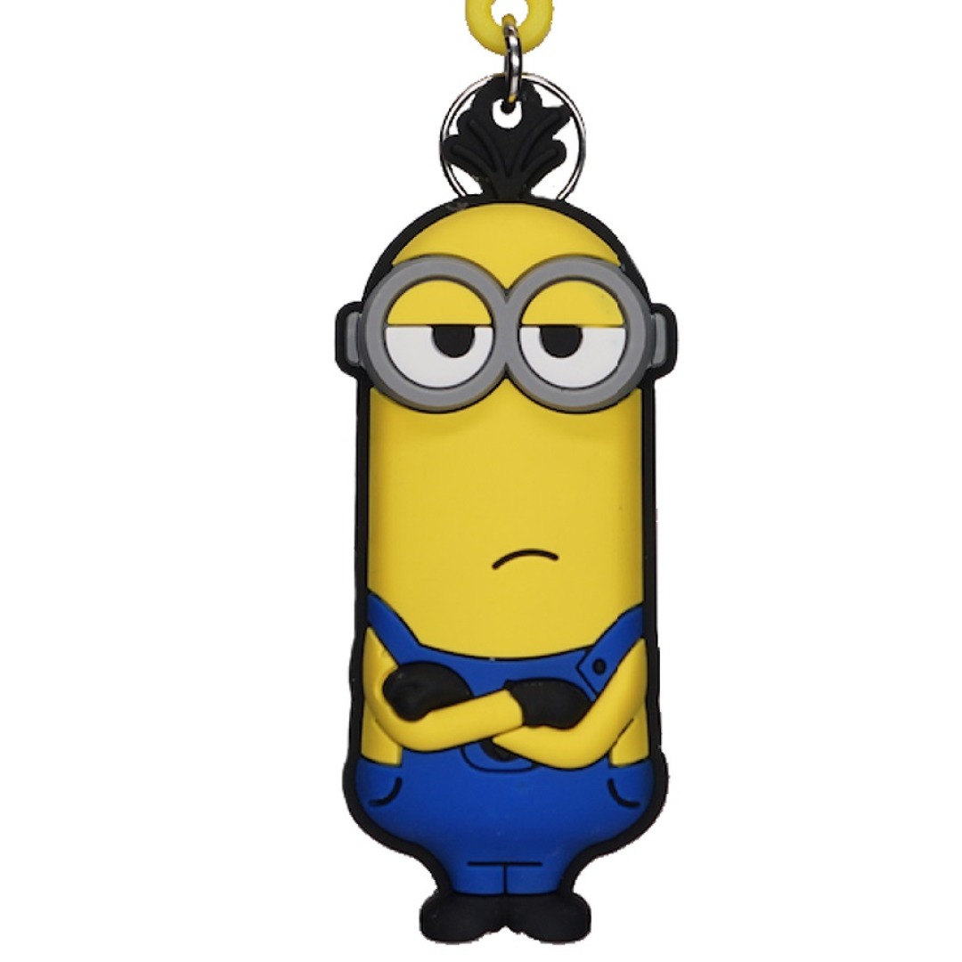 fd73170dbd9eb1005fe450a4cb7341ea-1.jpg Minions Kevin Soft Touch Bagclip Keychain - Image 1