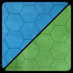 Chessex Battlemat Reversive Blue/Green 1" Hexes (23.5" x 26")