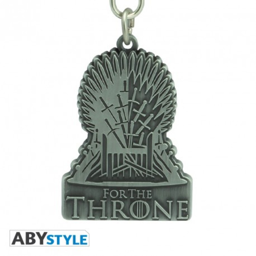 pos-3665361022220-017dd4ca1347bc1372ef7de188e00453.jpg Game Of Thrones For The Throne Metal Keychain - Image 1