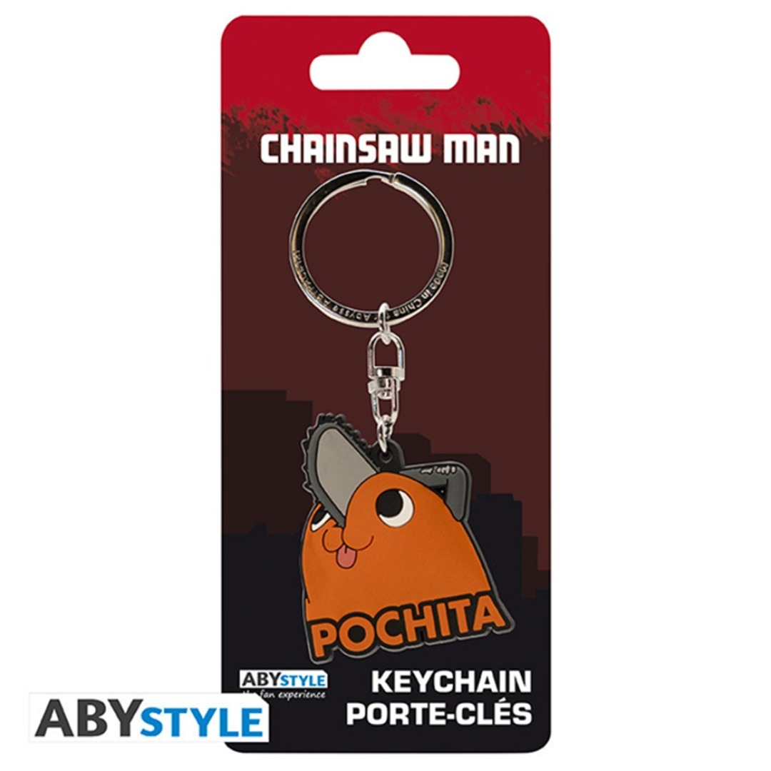 pos-3665361155065-fd0b638fc7697b2221335f5b3baa3c83.jpg Chainsaw Man Pochita Happy Keychain - Image 1