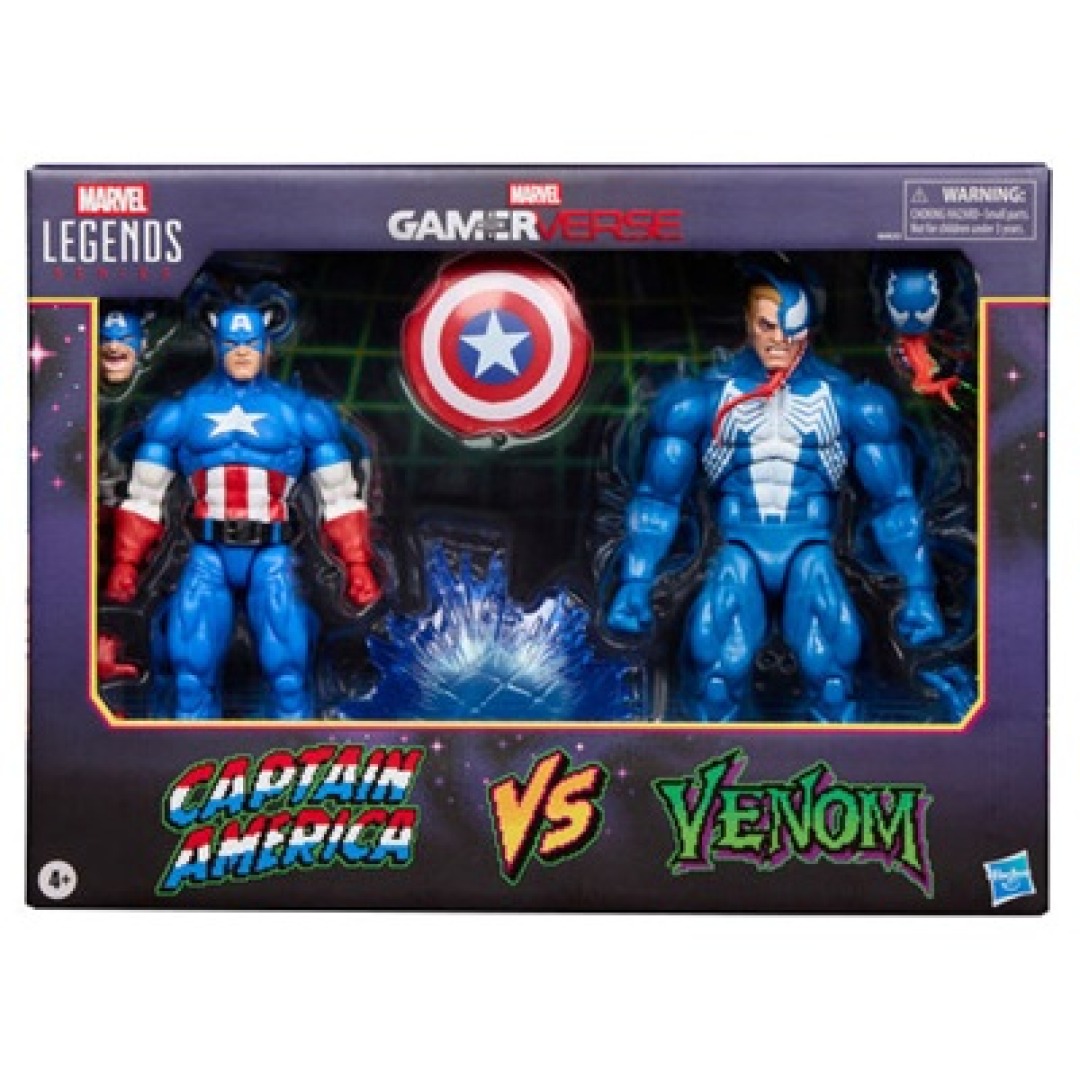 pos-5010996320476-565efb3a6b230a4328e792e224e797a4.jpg Marvel Captain America vs Venom Gameverse Legends Series Hasbro Figure - Image 1