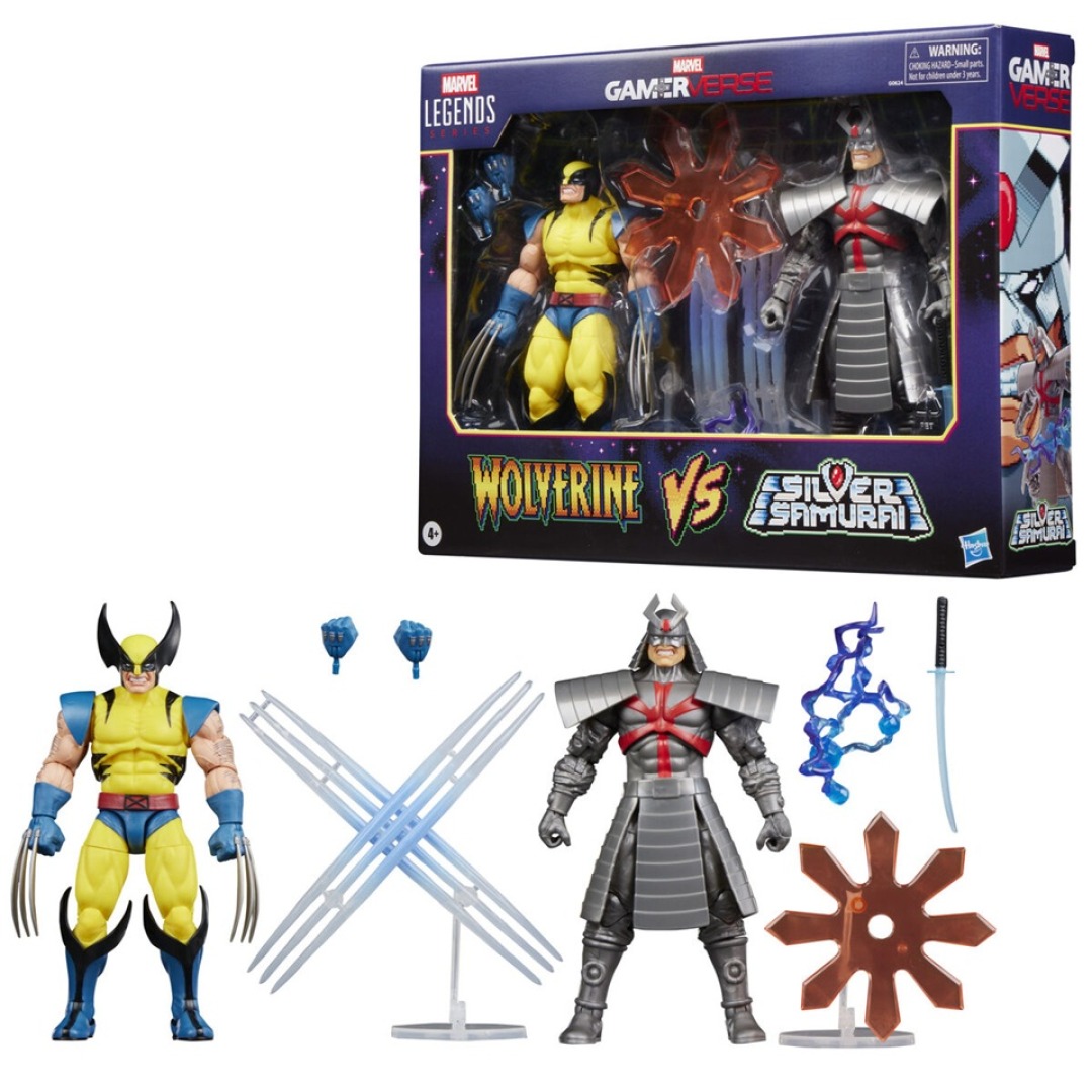 pos-5010996320490-ed8a2d179c9e94fcde603058859cc4b5.jpg Marvel Wolverine vs Silver Samurai Gameverse Legends Series Hasbro Figure - Image 1
