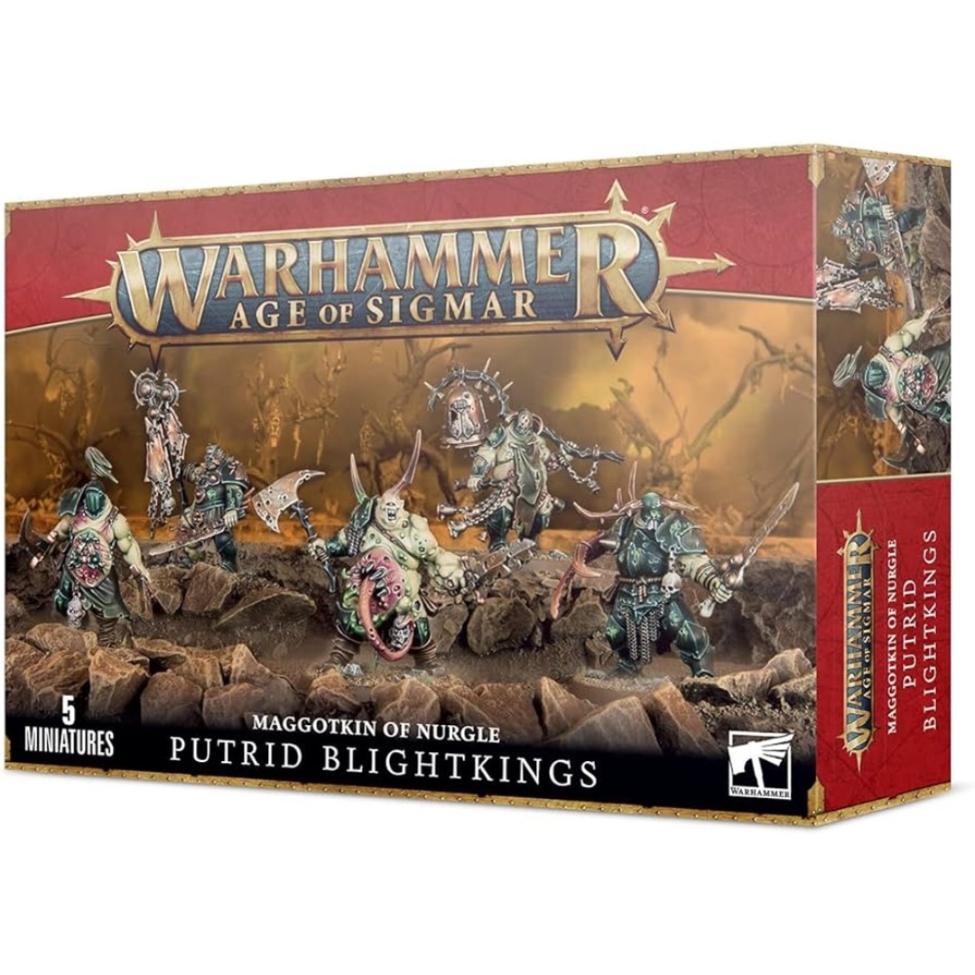 pos-5011921170371-20da986f05ff1c748e8ac60d28ec9e9c.jpg Warhammer Age Of Sigmar Maggotkin Of Nurgle Putrid Blightkings (83-28) - Image 1