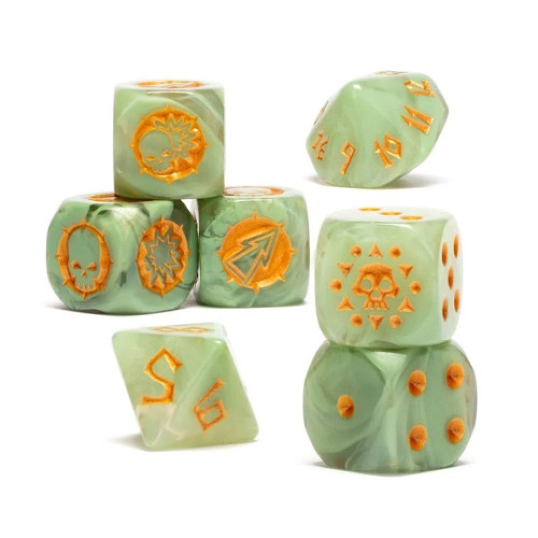 pos-5011921183838-fca4c0466445044d837623fffac291e1.jpg Blood Bowl Amazon Team Dice Set (202-25) - Image 1