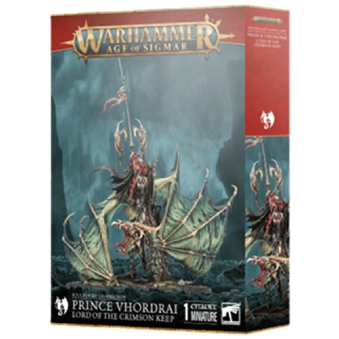 pos-5011921226061-2860d61973da7095da1f8a56d52e10d4.jpg Warhammer Age Of Sigmar Soulblight Gravelords Prince Vhordrai Lord Crimson Keep (91-80) - Image 1