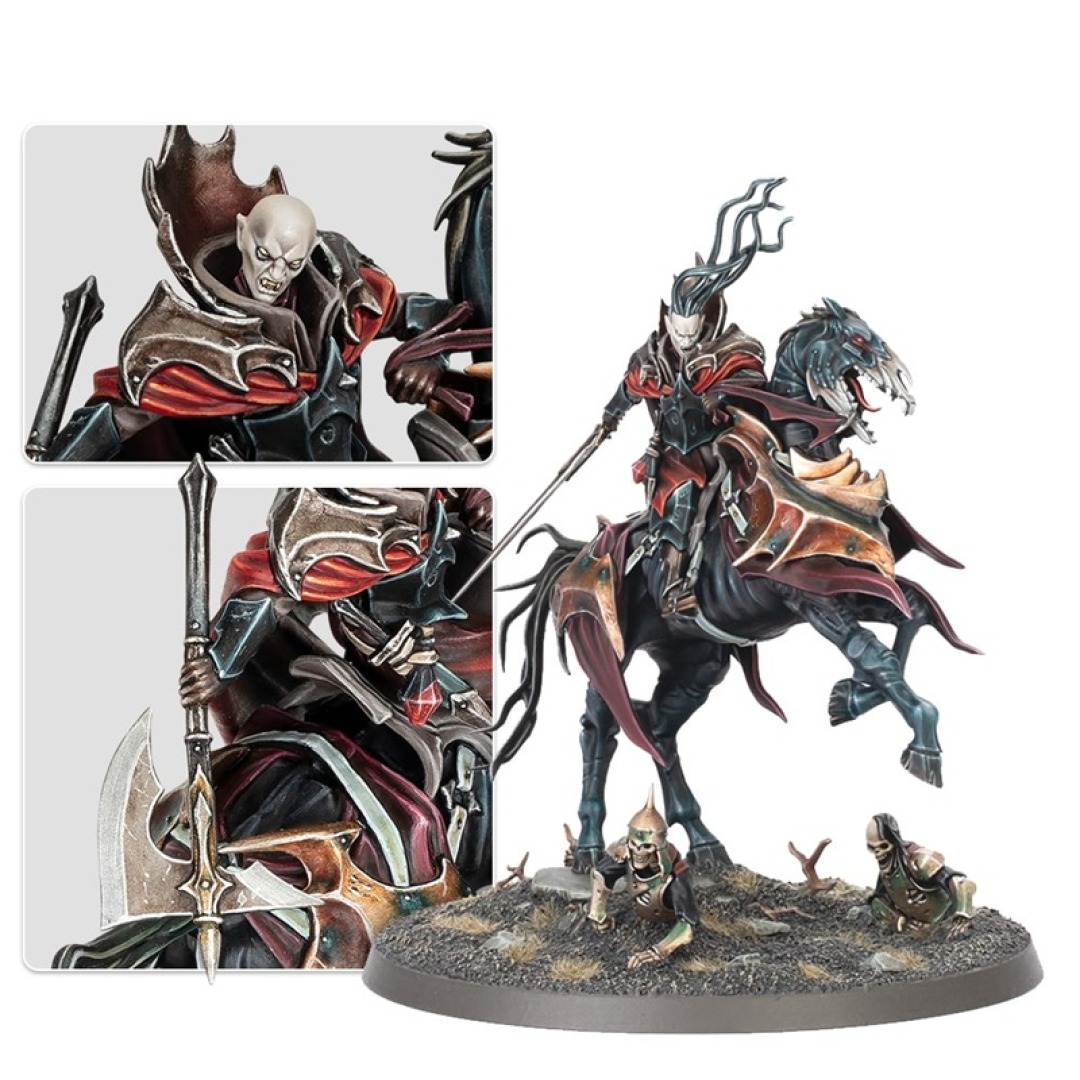 pos-5011921226108-20c17be1e6d77958ac953a3402fdd2e6.jpg Warhammer Age Of Sigmar Soulblight Gravelords Vampire Lord On Nightmare Steed (91-82) - Image 1