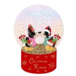 Disney Mickey & Minnie Kiss Christmas Snow Globe