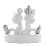 Disney Mickey & Minnie White & Silver Money Bank