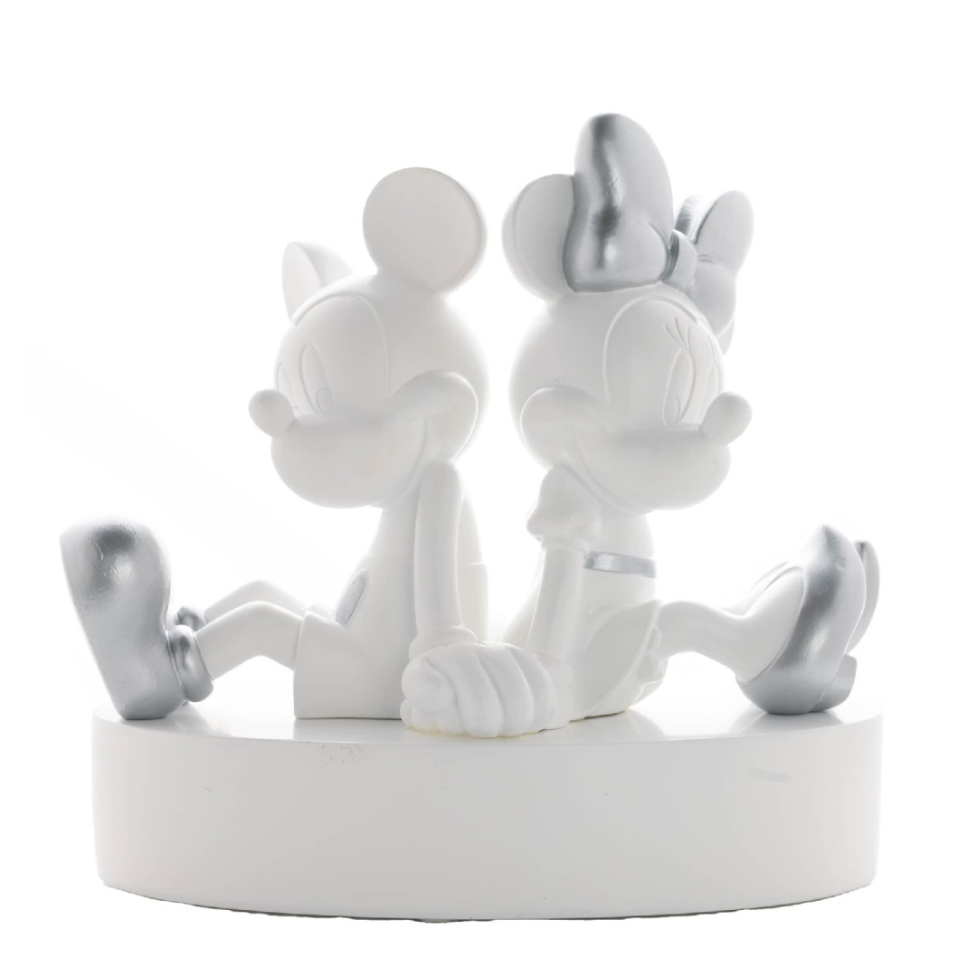 pos-5017224987067-8c548fba2f189ede1ddadc00e7460bb6.jpg Disney Mickey & Minnie White & Silver Money Bank - Image 1