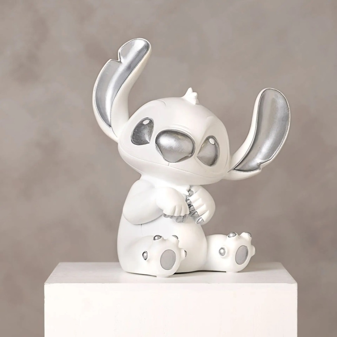 pos-5017224987081-4a7d651cafc6d84e1c11403fbe2a81ed.jpg Disney Stitch White & Silver Money Bank - Image 1