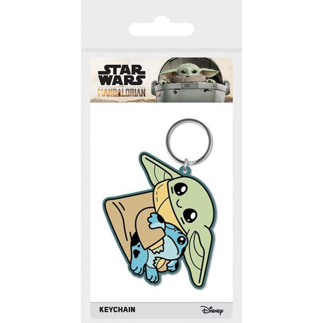 pos-5050293393254-4ce2377a0ce6f741bd3fcb8e7fdabaef.jpg Star Wars The Mandalorian Grogu's Little Friend Keychain - Image 1