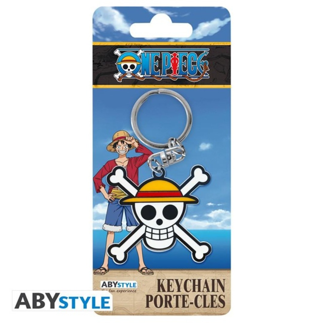 06aa7de1091236f1114ee3a0583fffa7.jpg One Piece Skull Luffy Keychain - Image 1