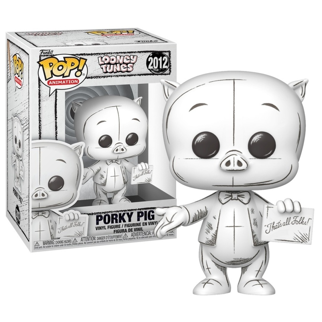 1e723e3e1d79d5f3bea55a9ef6d07865.jpg Funko POP! Looney Tunes N° 2012 - Porky Pig - Image 1