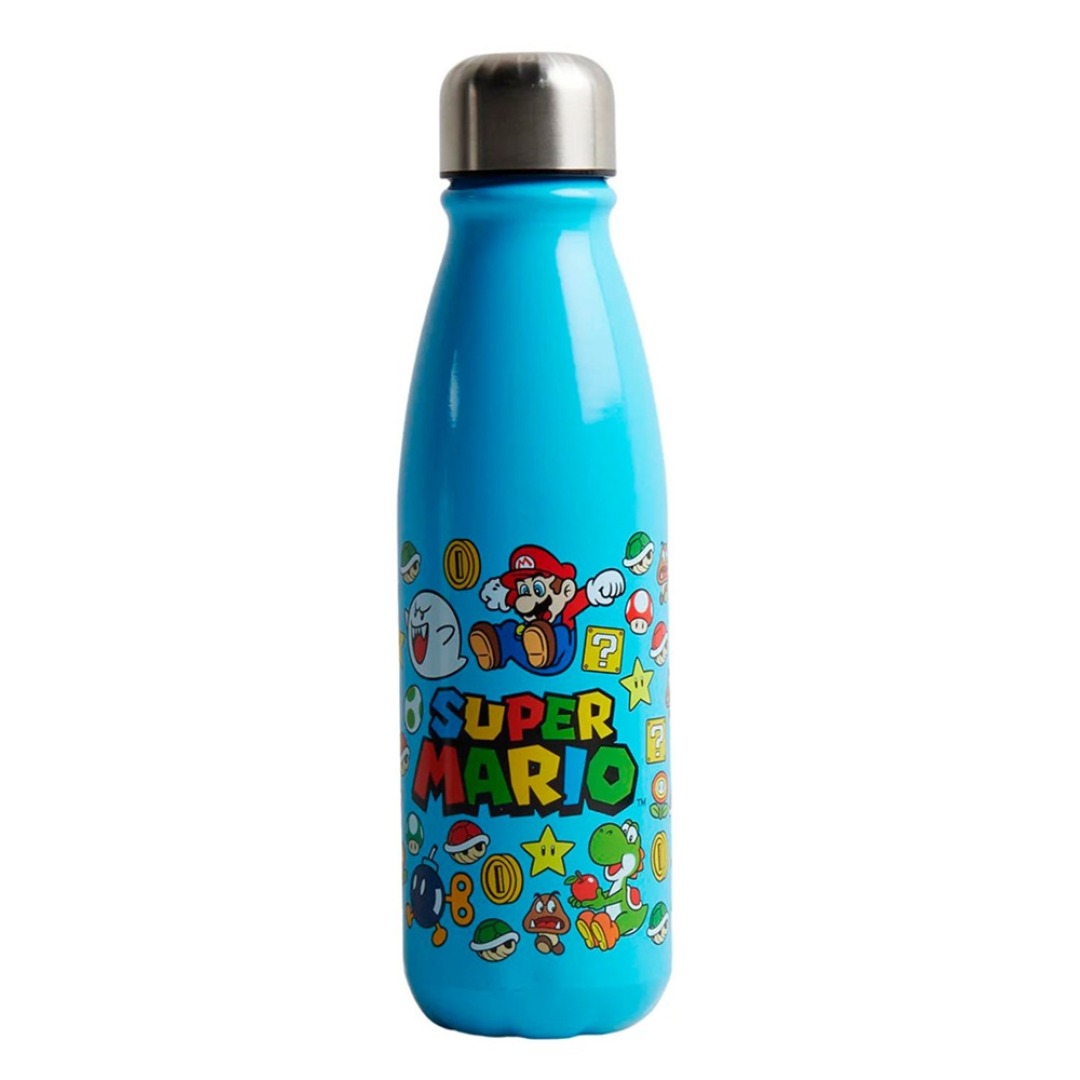 7dafb473c8468fe3c1dfd4af4f107627.jpg Super Mario Logo Aluminium Water Bottle 550ml - Image 1